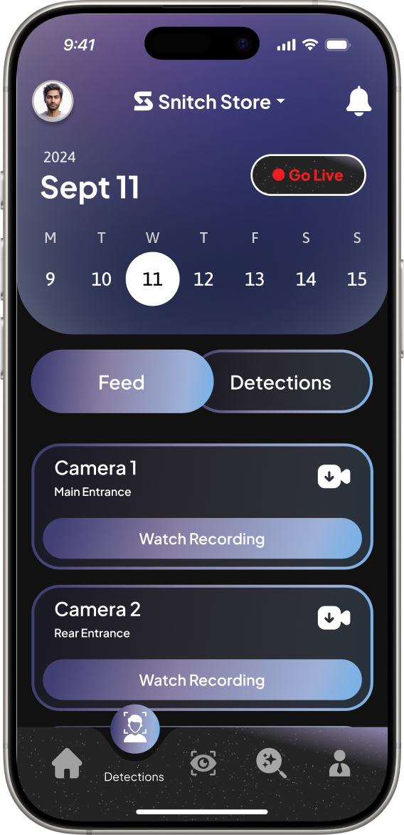 Camera Feed List Screen